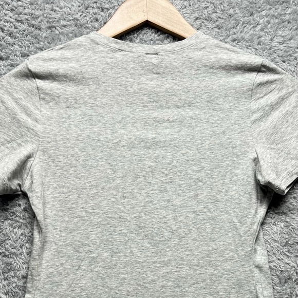 Skims Tshirt Womens Medium Light Heather Gray Jersey Slim Fit Short Sleeve Top - Picture 4 of 10